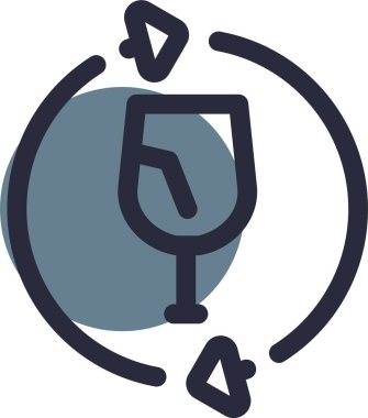 şarap cam ikonu dolgulu taslak biçiminde içilir