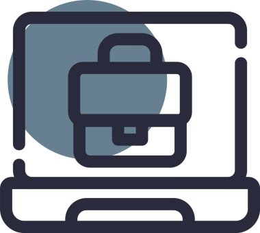 Dizüstü bilgisayar simgesinin vektör çizimi