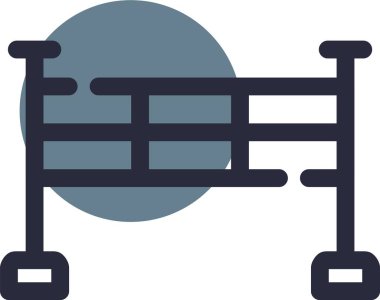 Dikenli yatak ikonu. Ağ için yatak vektör simgelerinin özet çizimi