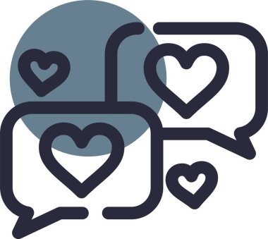 Bir aşk simgesinin vektör illüstrasyonu