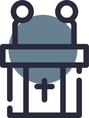 Bir spor salonu simgesinin vektör çizimi