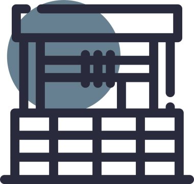 Bir kafes simgesinin vektör illüstrasyonu