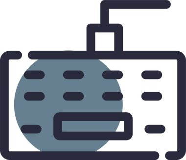 Bir bavul simgesinin vektör illüstrasyonu