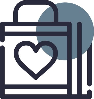 Aşk. Web simgesi basit illüstrasyon