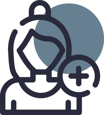 doktor hasta hastane simgesi