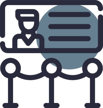 iş yönetimi vektör çizgisi simgesi