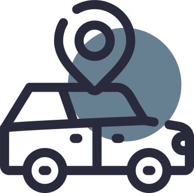 - Araba. Web simgesi basit illüstrasyon