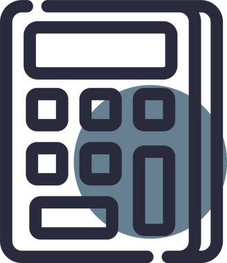 hesap makinesi simgesi, vektör illüstrasyonu