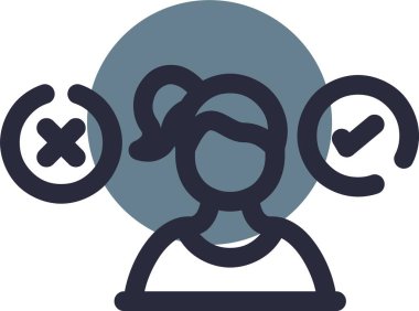 Kalbi olan bir kadının vektör çizimi