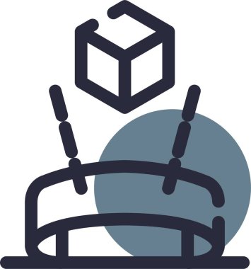 Modern b 'nin vektör çizimi vinç simgesinden yoksun