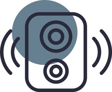 Bir kamera simgesinin vektör illüstrasyonu