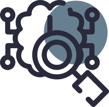 Beyin. Web simgesi basit illüstrasyon