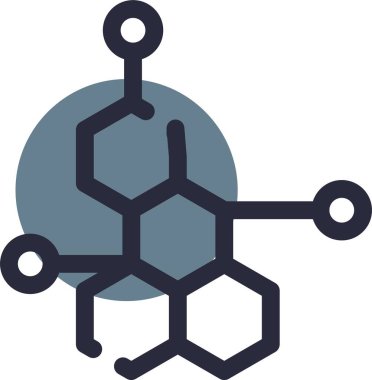 Molekül simgesi, vektör çizimi