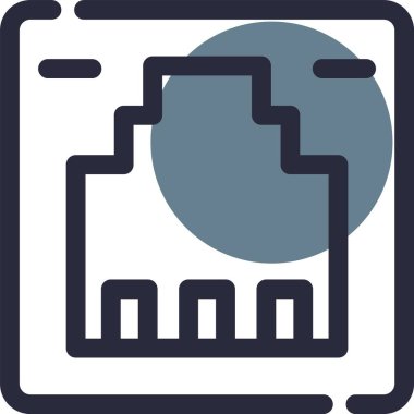 Mavi ve beyaz bir ikonun vektör illüstrasyonu