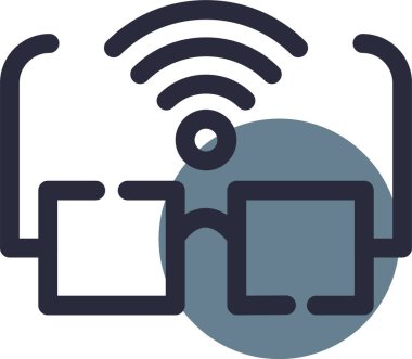 Kablosuz. Web simgesi basit illüstrasyon