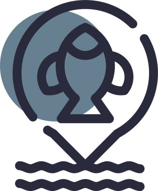 balık simgesi vektör illüstrasyonu