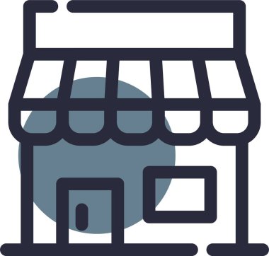 Dükkan. Web simgesi basit illüstrasyon