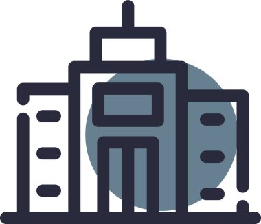 Fabrika simgesi vektör illüstrasyonu