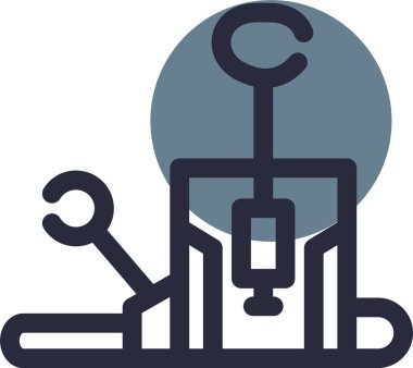 Tornavida. Web simgesi basit illüstrasyon