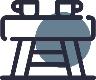 Sandalye simgesinin vektör illüstrasyonu