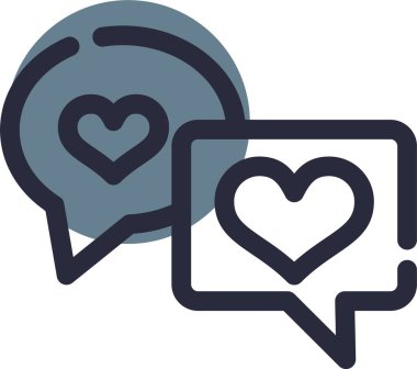 aşk mesajı sohbet simgesi