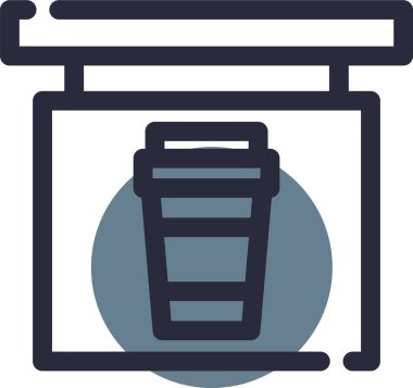 Çöp kutusu simgesi, vektör illüstrasyonu