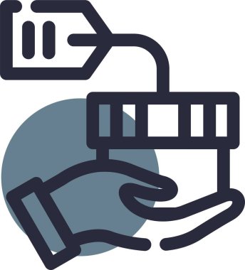 Beyaz arkaplanda kredi kartı simgesini tutan bir adamın vektör çizimi