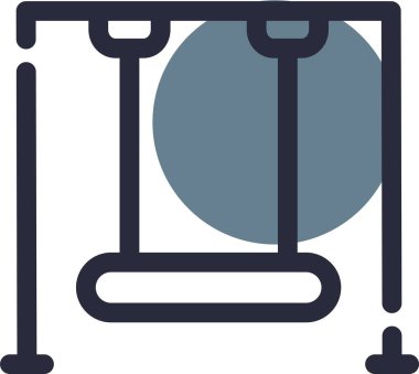 Spor salonu. Web simgesi basit illüstrasyon