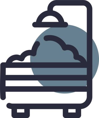 Bulut. Web simgesi basit illüstrasyon