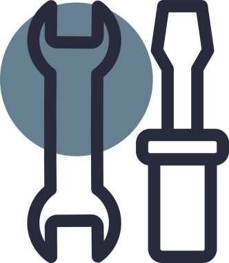 Tornavida simgesi vektör illüstrasyon tasarımı