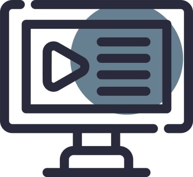video. Web simgesi basit illüstrasyon