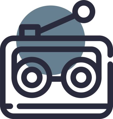 Sinema kamerası simgesi, basit vektör illüstrasyonu