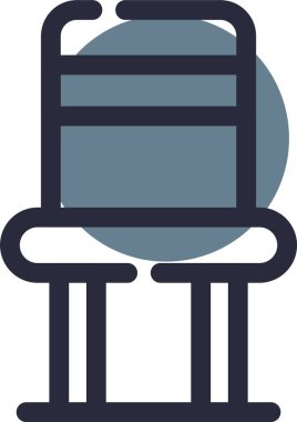 Bir sandalye simgesinin vektör illüstrasyonu