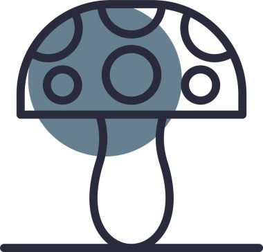 Mantar. Web simgesi basit illüstrasyon