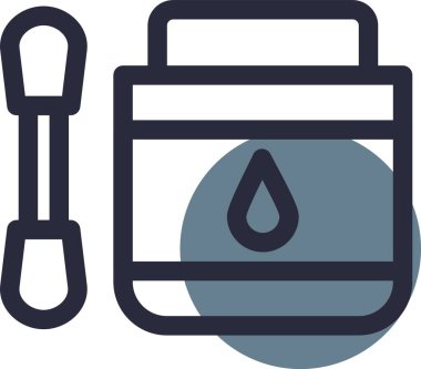 Bir damla yağlı su şişesi. vektör illüstrasyonu