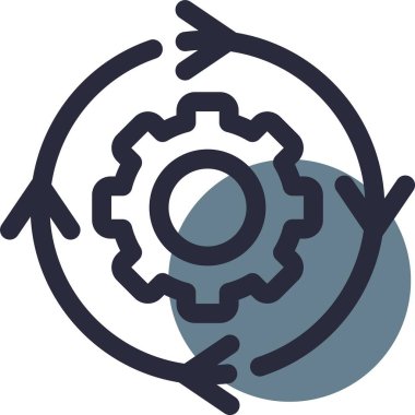 Bir dişli simgesinin vektör illüstrasyonu