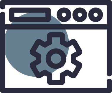 Teçhizat Web simgesi basit illüstrasyon