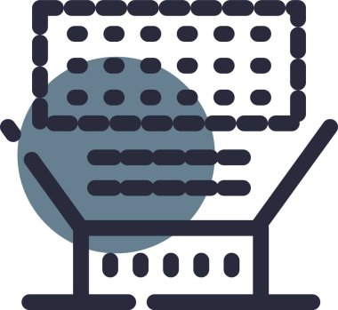 Sandalye Simgesi, vektör illüstrasyonu