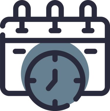 Alarm saati simgesi ana hat biçiminde