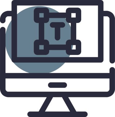 Bilgisayar. Web simgesi basit illüstrasyon