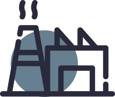 factory icon, vector illustration simple design