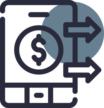 Para ve finans ikonu. Basit tasarım vektörü illüstrasyonu