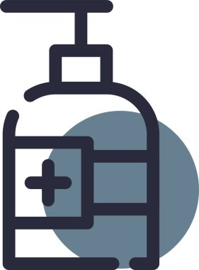 Bir benzin istasyonunun vektör illüstrasyonu