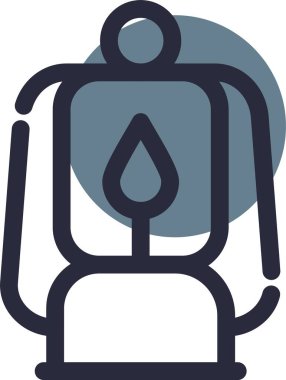 Bir benzin istasyonu simgesinin vektör illüstrasyonu