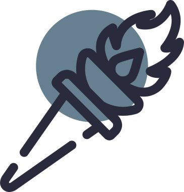 Cadılar Bayramı cadı simgesi vektör çizimi arkaplanda izole