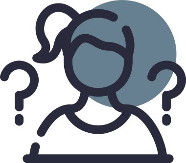 Bir kişi ile soru işareti