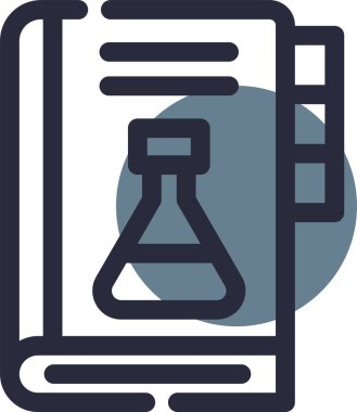 Test tübü simgesi, vektör illüstrasyonu