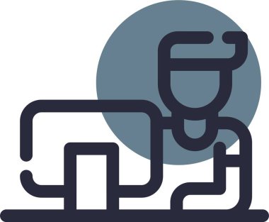 Çantalı bir adamın vektör çizimi