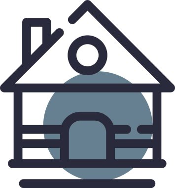 Eve. Web simgesi basit illüstrasyon