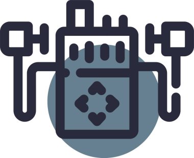 Drone. Web simgesi vektör illüstrasyonu